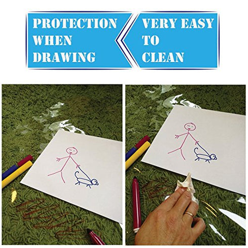 Easy Cleaning Baby Splat Mat, Waterproof High Chair Floor Cover, Clear Feeding Floor Mat