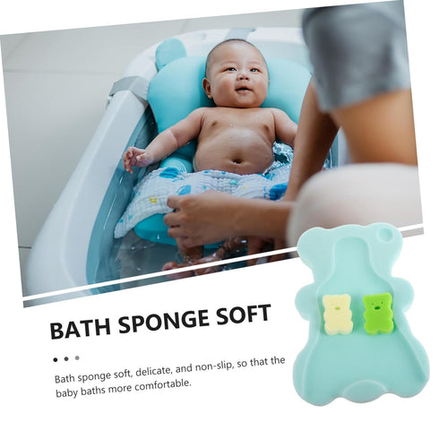 Quick-Dry Soft Bath Mat with Sponge Support for Tub and Sink - Comfortable Non-Slip Cushion in Random Colors