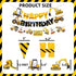 FIGEPO Set Construction Party Supplies Dump Truck Party Decorations with caution tape, construction pennant flags
