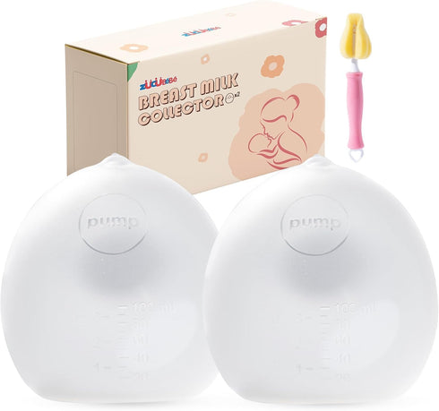 ZCBB Breast Milk Collector (2 Counts), 3oz/100ml Silicone Breast Milk Collectors for Breastfeeding,