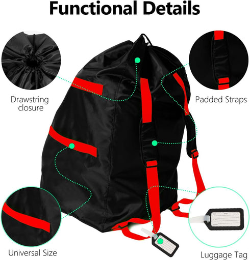 elaia Car Seat Travel Bag for Airplane, Waterproof Carseat Travel Bag with Handles Fits Doona, Graco, Evenflo Infant