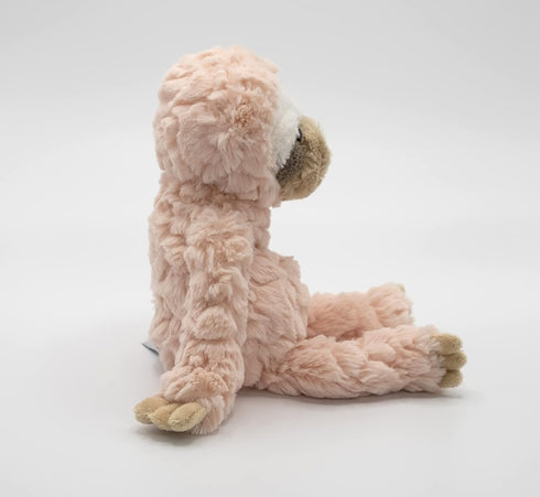 10-Inch Blush Pink Plush Baby Sloth Toy - Cuddly Companion