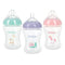 Nuby 3-Pack Infant Feeding Bottles with Slow Flow Breast Size Silicone Nipple: