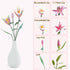 Famiredo Set, Lily Flower Kit for Adults, Artificial Flower Bouquet Mini Building Bricks for Gifts/Home Decor