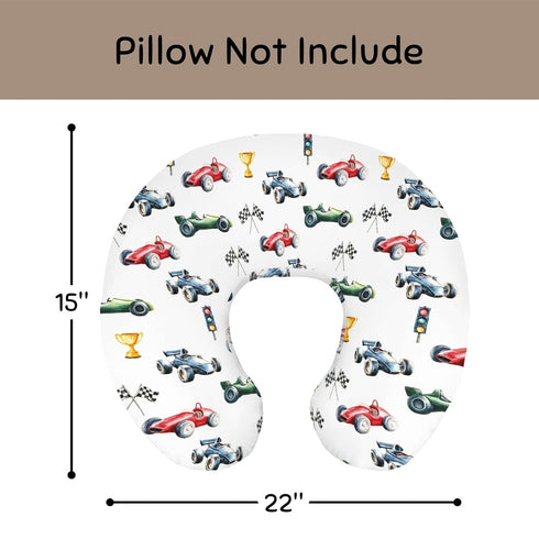 Wicbfdfv Cute Race Trophy Flag Traffic Light Nursing Pillow Cover Stretchy and Soft for Baby Girls Boys Transportation