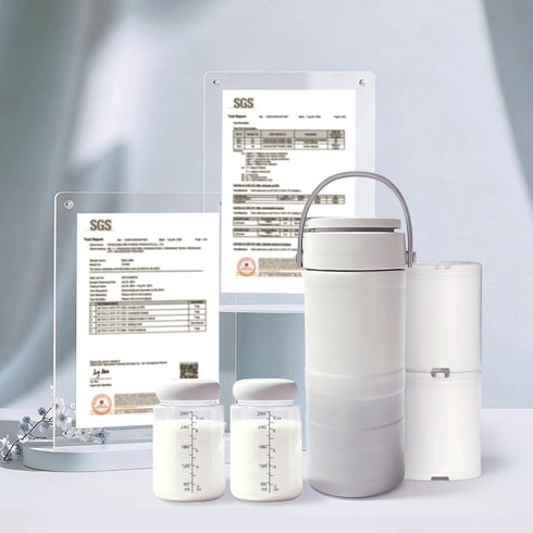 HOKORIIKU 22oz 360 24H, Set 2 Portable Breast Milk Cooler Breastmilk Chiller with Temp Display, Total Cooling Keeps