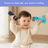 2-Pack Baby Teething Toys - TV Remote Control Shape Silicone for Babies 0-18 Months, BPA-Free (Black+Blue)