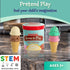Set, 8 Popular Playthings Magnetic Scoop and Play Ice Cream Pretend Dessert Shop Toy for Kids, Play Food Cones