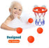 Bath Toys – Bathtub Basketball Hoop for Toddlers, 4 No-Hole Balls & Strong Suction Cups, Fun Bath Toy