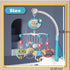 LKNUIYIE Timming 0-24 Baby Crib Mobile with Music and Light, Crib Toy with Remote Control Function, Projector Rotating