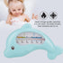 Cute Blue Dolphin Baby Bath Thermometer for Safe Bathing