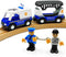 Magnetic Trains Cars Playset - Wooden Train Track Accessories Station Wagon Train Set for Toddlers 3-5