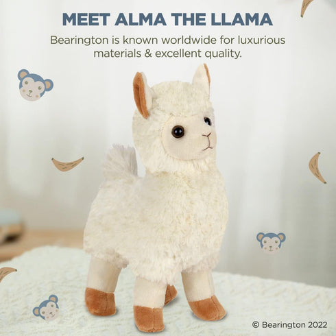 Bearington Alma Plush Stuffed Animal Llama - 10 inches