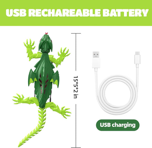 8 Wall Crawler Lizard, Rechargeable Remote Control Robot Kids Toys, Climbs up Walls, RC Robot Toys for Boys & Girls