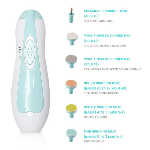 Yeaphy Trimmer Set Set Baby Nail File Electric,Safe Nail Nail Clipper Tools Manicure for Newborn Infant Toddler Kids