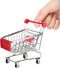 kxkxvovo Mini Shopping Cart, Red, Durable, Perfect for Role Play, Storage, and Decor