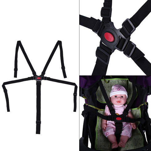 5-Point Universal Fit Harness Replacement Straps in Black