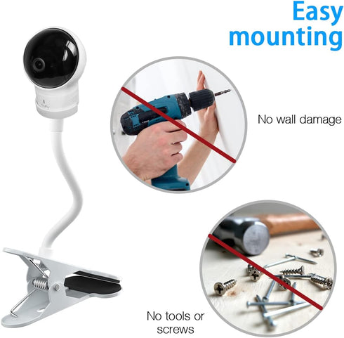 Baby Monitor Mount with Clip for Eufy Spaceview/Spaceview Pro/Spaceview S Baby Camera