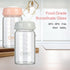6oz (2 Pack COMI Wide Neck Glass Breastmilk Collection n Storage Bottle, with Screw Ring Sealing Disk; Re-markable