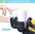 JINKEY Universal 360°Rotation Dual Cup Holder for Baby Stroller, Adjustable 2 in 1 Double Stroller Cup Holder Attachment for Bike, Wheelchair, Scooter