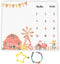 Farm Theme Baby Monthly Milestone Blanket, Soft Flannel, 48x40in, Tractor and Barn Backgrounds, Newborn Mom Gifts, Baby