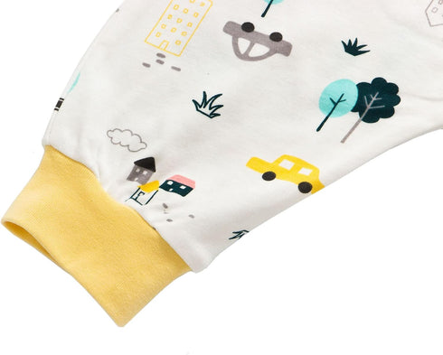 Baby Sleep Sack, Cotton Toddler Baby Sleeveless Sleep Sack with Feet, Wearable Blanket, 0.5 TOG Sleepsacks for Boys