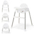 Generic HOMGX 4-in-1 Baby Highchair, Convertible High Chair w/ 2-Position Adjustable Tray, 3-Point