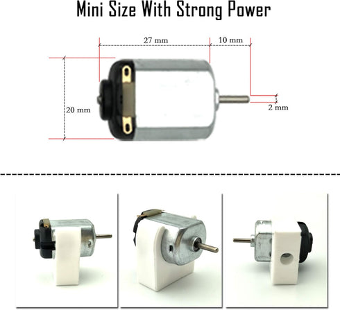 6 Set 1.5-3V 24000RPM 84 2 EUDAX Rectangular Mini Electric DC Motor with Pcs Plastic Gears,Electronic Wire, x AA
