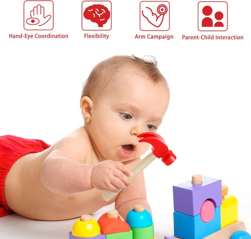 2pcs Hammer Hammers Hammer Hammers Toy Simulation Wooden Small Plastic Toddler Claw Portable Kids Maintenance Tools