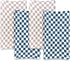 FIGEPO 4 Pack Checkered Changing Pad Covers Neutral Breathable Fitted Baby Sheets Nursery Sheets for Baby Boys or Girls