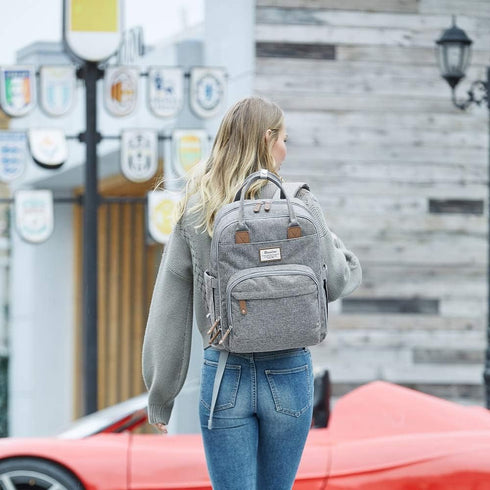 Backpack-Multifunction RUVALINO Diaper Bag Travel Baby Diaper Bag with Changing Pad, Insulated Bottle Holders