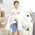 44 Inch Giant Unicorn Stuffed Animal Pillow, Cute Soft Big Plush Toy with Rainbow Wings, Gift for Kids