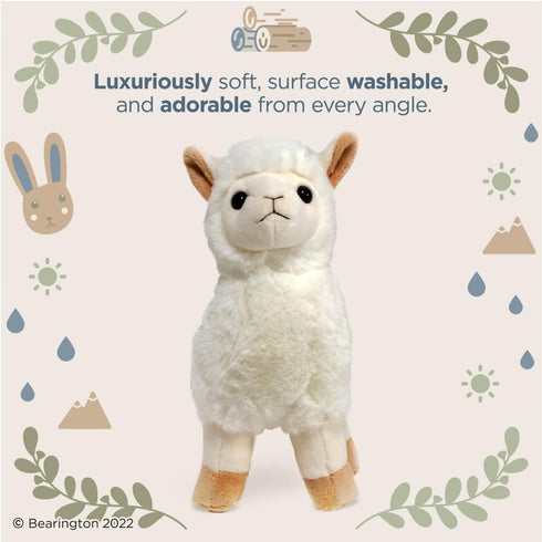 Bearington Alma Plush Stuffed Animal Llama, 10 inches