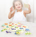 18 11 Wooden Peg Puzzle, Sea Creature Chunky Baby Puzzles, Colorful Wood Shape Puzzle Peg Board, Animal Knob Puzzles