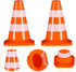 STOBOK Traffic Cone, 14 PCS Miniature Traffic Signs Toys, Construction Toys for Kids Educational Roadblock Toy