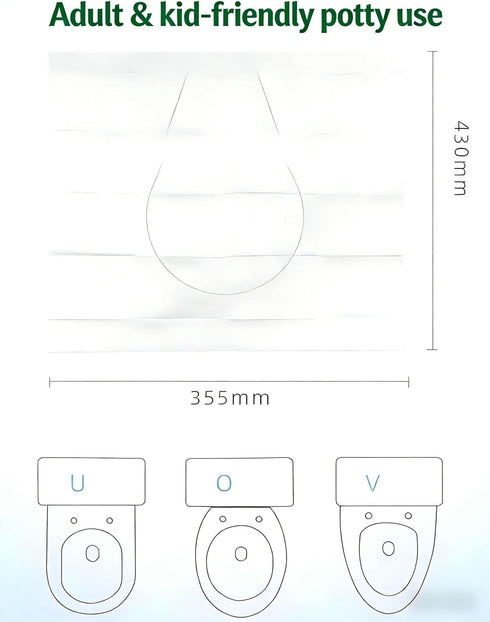 YOFAN 10pcs (10) Disposable Toilet Seat Covers, Flushable Travel Disposable Toilet Seat Covers for Adults Kids Potty