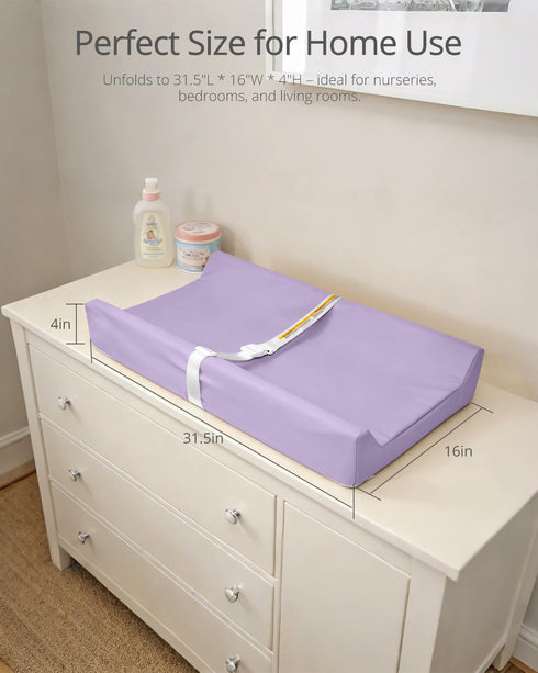 31.5" 16" Baby Changing Pad - Vegan Leather Changing Pad, Wipeable Changing Pads, x Diaper Waterproof PU Changing Mat