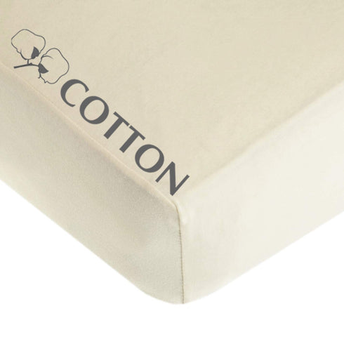 American Baby Company 100% Natural Cotton Fitted Crib Sheet, 52" x 28", Ecru, for Boys and Girls