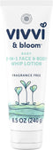 VIVVI & BLOOM 2-in-1 Baby Lotion, Face and Body, Hypoallergenic, Fragrance Free, 8.5 oz