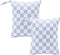 Ohocut Blue Checkered Waterproof Wet Dy Diaper Bag for Baby Essentials, Travel,