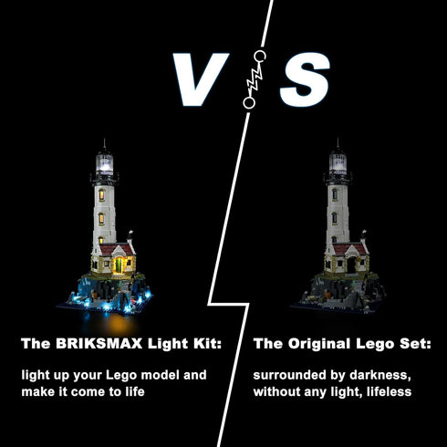 BRIKSMAX LED Lighting Kit for LEGO-21335 Motorized Lighthouse - Compatible with Lego Ideas Model