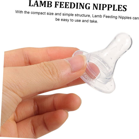 Happyyami 30 Pcs Lamb Silicone Pacifier Teats for Livestock Feeding