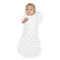 Amazing Baby Transitional Swaddle Sack with Arms Up Half-Length Sleeves, Large, 6-9 Months, Tiny Elephants, Pink