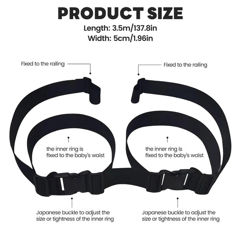 Zoanchig 2-Point Baby High Chair Straps, Adjustable Safety Strap Replacement, Compatible, Safety Harness, Suitable