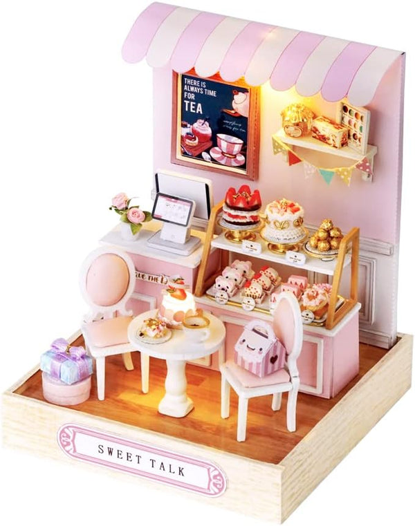 TuKIIE DIY Miniature Dollhouse Kit with Furniture, 1:24 Scale Creative Room Mini
