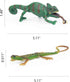 UANDME 8 Pcs Lizard Animal Figurines, Realistic Reptile Figures, Chameleon Prank Props Scary Toy Playset