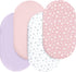 Bassinet Sheets Set 4 Pack for Baby Girl, Universal Fit for Oval,