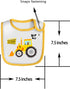 Maiwa 6 Pack Waterproof Cotton Baby Bibs with Snaps for baby boys girls teething drooling and feeding