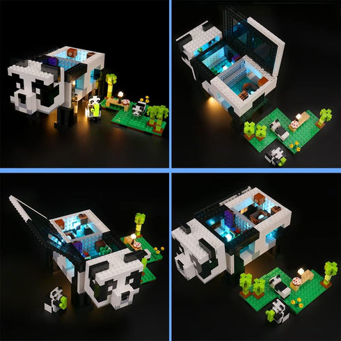 VONADO LED Light Kit for Lego Minecraft The Panda Haven 21245, DIY Lighting Compatible with Minecraft Panda Lego (No