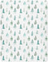 CHUROUSY 28x52 Inch Green Rustic Fir Tree Crib Sheets for Boys Girl Watercolor Woodland Rustic Forest Pine Trees